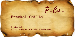 Preckel Csilla névjegykártya
